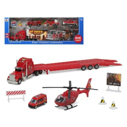 Playset Super Container Fire 39 x 14 cm Automobilius vežantis sunkvežimis