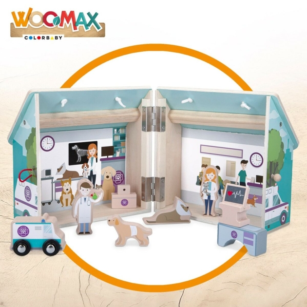 Playset Woomax Veterinaras 9 Dalys 4 vnt. 19 x 18 x 19 cm