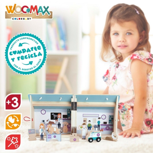 Playset Woomax Veterinaras 9 Dalys 4 vnt. 19 x 18 x 19 cm