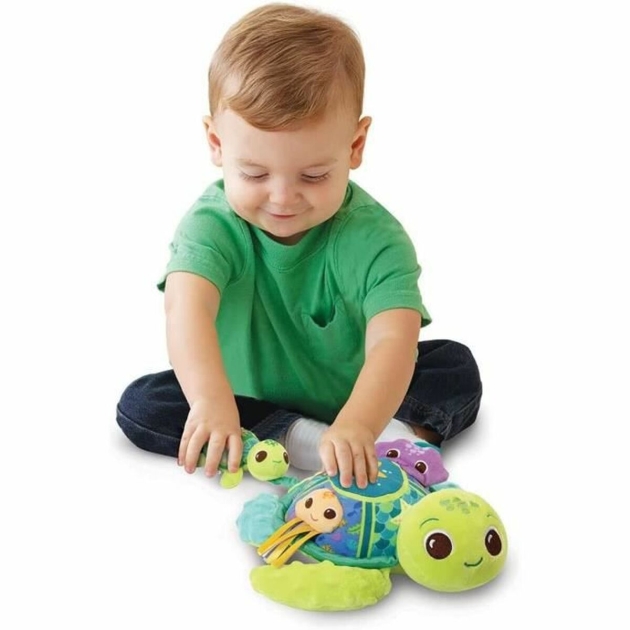 Pūkuotas žaislas Vtech Baby Juju, Mother Turtle + 6 mėnesių Perdirbtas Muzikinis