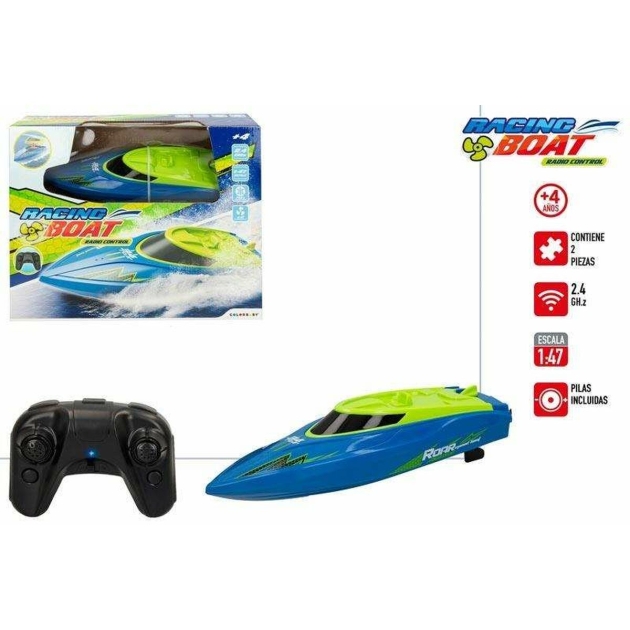 Radijo bangomis valdomas laivas Colorbaby Racing Boat 2.4 GHz