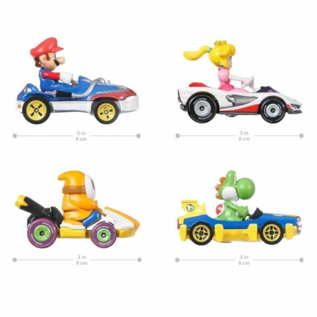 Rašiklis/ tušinukas Hot Wheels Mario Kart 8 cm 4 Dalys