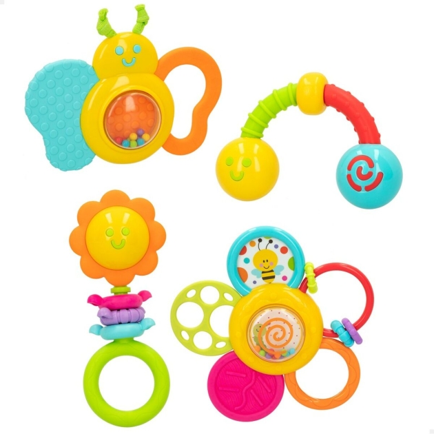 Rattle set Winfun 4 Dalys 16 x 16 x 4,5 cm (6 vnt.)