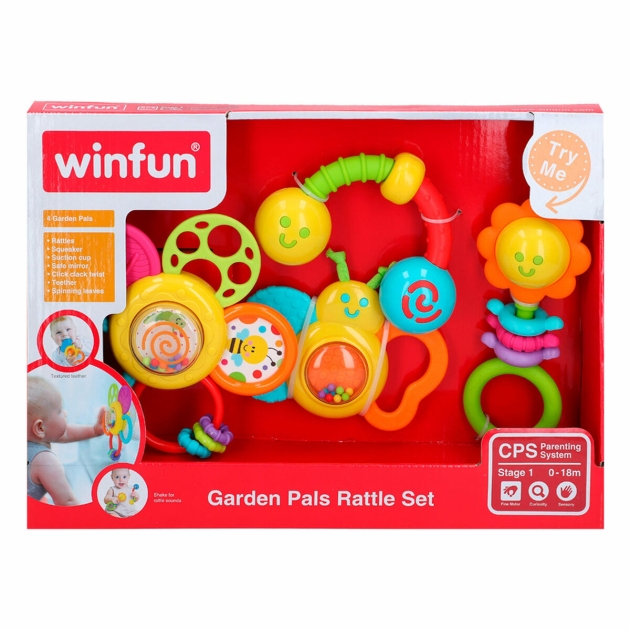 Rattle set Winfun 4 Dalys 16 x 16 x 4,5 cm (6 vnt.)