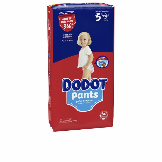 Vienkartinės sauskelnės Dodot Pants Dydis 5 Apatiniai (58 vnt.)