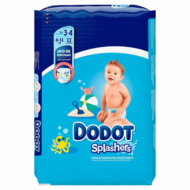 Vienkartinės sauskelnės Dodot Dodot Splashers 3 6-11 kg