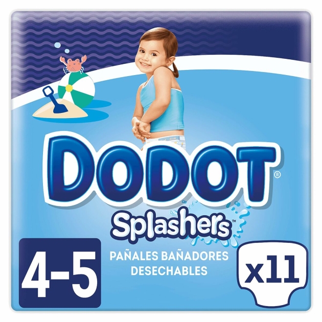 Vienkartinės sauskelnės Dodot Splashers 4 5 9 15 kg (11 Vienetai)