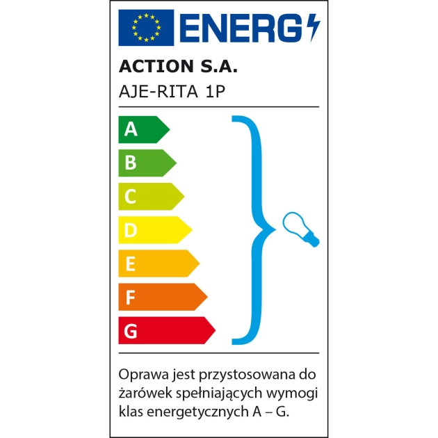 Sieninė lempa Activejet AJE RITA 1P Patyna