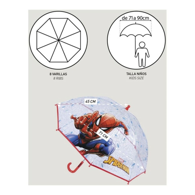 Skėtis Spiderman 2400000615 Mėlyna (Ø 71 cm)