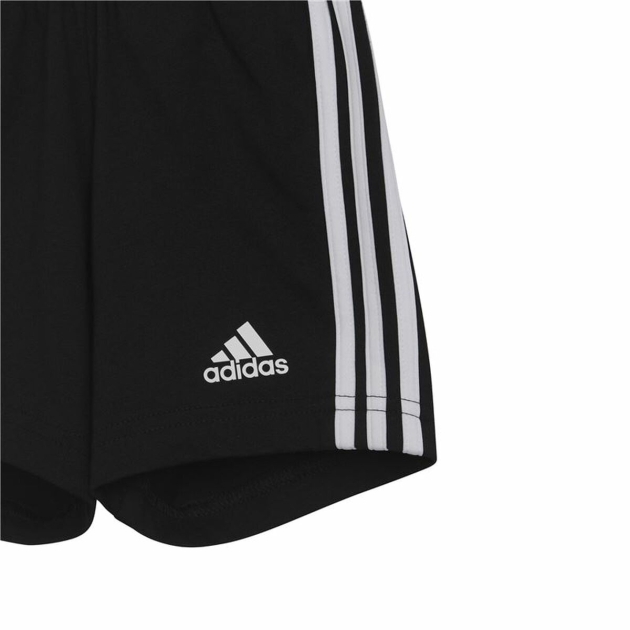 Sportinė apranga kūdikiui Adidas Three Stripes Juoda Balta