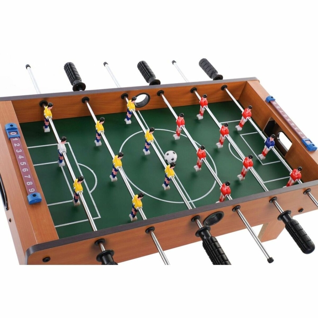 Stalo futbolas DKD Home Decor Kojos 69 x 37 x 24 cm Natūralus Metalinis Medžio polipropileno