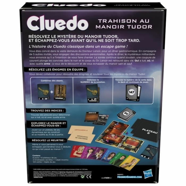 Stalo žaidimas Hasbro Cluedo Betrayal at the Tudor Manor (FR)