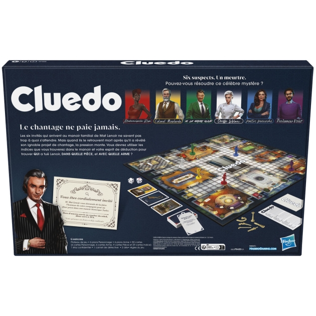 Stalo žaidimas Hasbro Cluedo (FR) Spalvotas