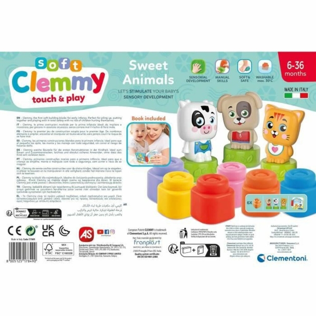 Statybos rinkinys Baby Born Cubes animals Soft Clemmy (FR) Knyga 9 Dalys