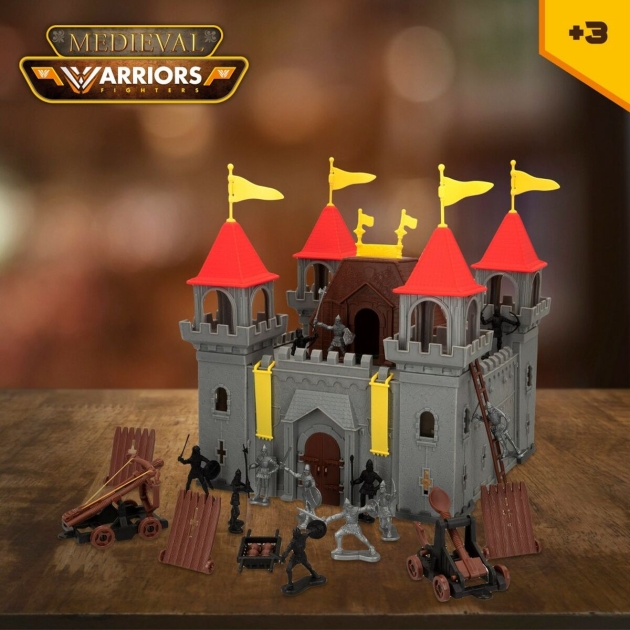 Statybos rinkinys Colorbaby Medieval Fighters 25 Dalys (4 vnt.)