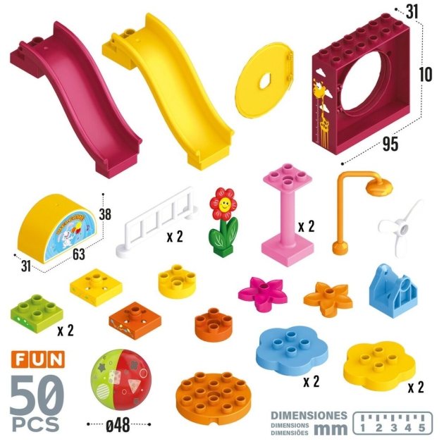 Statybos rinkinys Colorbaby Playground 50 Dalys (2 vnt.)