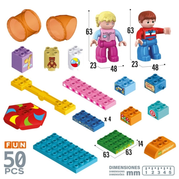 Statybos rinkinys Colorbaby Playground 50 Dalys (2 vnt.)