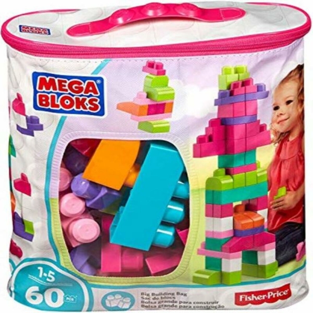 Statybos rinkinys Megablocks DCH54 60 Dalys Spalvotas Rožinė + 1 metai