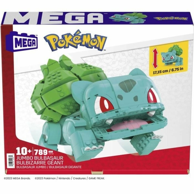 Statybos rinkinys Pokémon Mega Construx – Jumbo Bulbasaur 789 Dalys