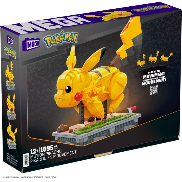 Statybos rinkinys Pokémon Mega Construx – Motion Pikachu 1095 Dalys