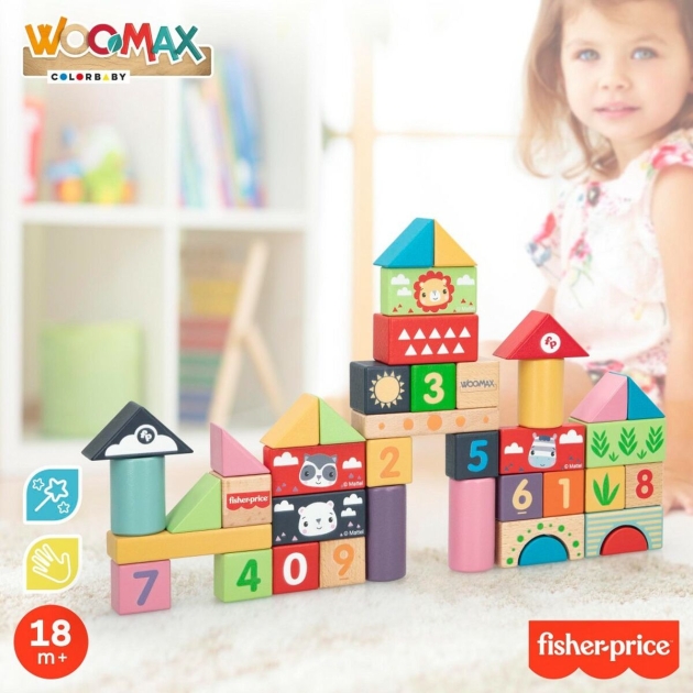 Statymo blokai Fisher Price 40 Dalys 9 x 1,5 x 3 cm (4 vnt.)