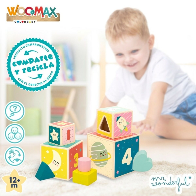 Statymo blokai Mr. Wonderful 8 Dalys 12 x 12 x 12 cm (6 vnt.)