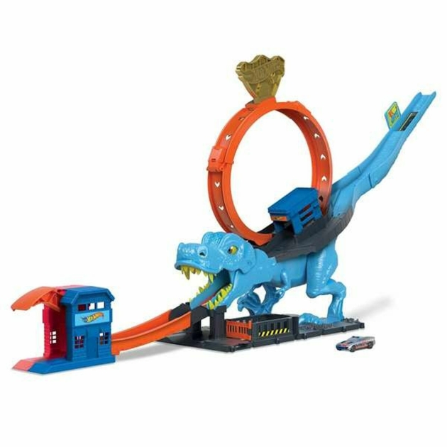 Sunkvežimis Hot Wheels City T-Rex Chomp Down Spalvotas