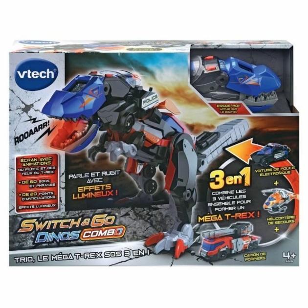 Transformuojamas super robotas Vtech Switch  Go Dinos Combo: Dinozauras