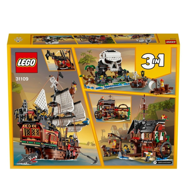 Transporto priemonių žaidimo rinkinys Lego Creator 31109 Pirate Ship 3 viename 1260 Dalys