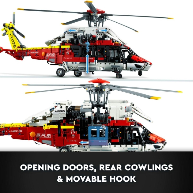 Transporto priemonių žaidimo rinkinys Lego Technic 42145 Airbus H175 Rescue Helicopter 2001 Dalys