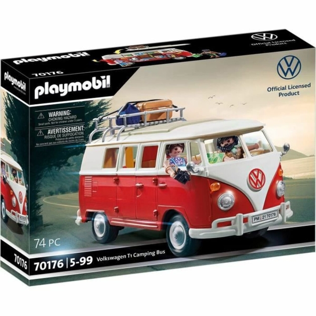 Transporto priemonių žaidimo rinkinys Playmobil 70176 Volkswagen T1 Bus Raudona
