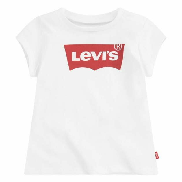 Vaikiška Marškinėliai su trumpomis rankovėmis Levi's Batwing Logo Balta