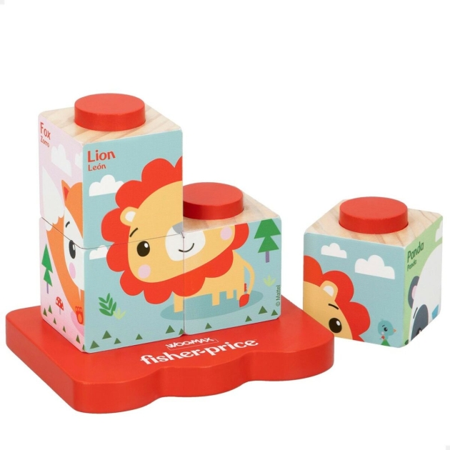 Vaikiška medinė puzlė Fisher Price + 2 metų (6 vnt.)