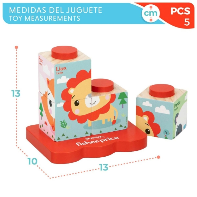 Vaikiška medinė puzlė Fisher Price + 2 metų (6 vnt.)