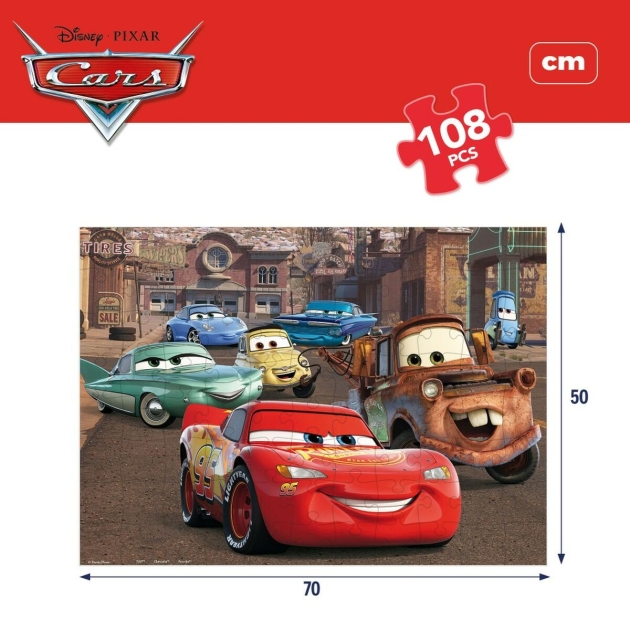 Vaikiška puzlė Cars Dvipusis 108 Dalys 70 x 1,5 x 50 cm (6 vnt.)