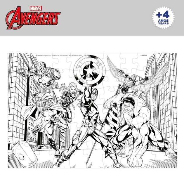 Vaikiška puzlė The Avengers Dvipusis 60 Dalys 50 x 35 cm (12 vnt.)