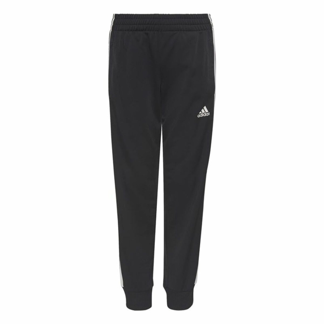 Vaikiškas sportinis kostiumas Adidas Essentials Shiny 3 Stripes Juoda