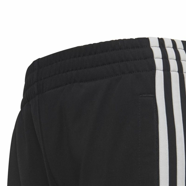 Vaikiškas sportinis kostiumas Adidas Essentials Shiny 3 Stripes Juoda