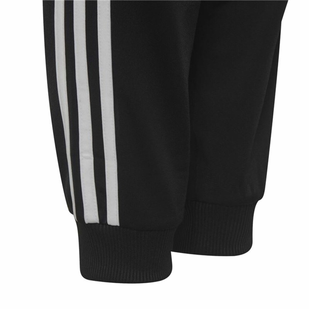 Vaikiškas sportinis kostiumas Adidas Essentials Shiny 3 Stripes Juoda