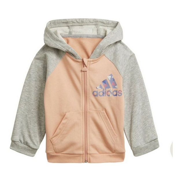 Vaikiškas sportinis kostiumas Adidas Full Zip Blush Lašišos raudonumo spalva