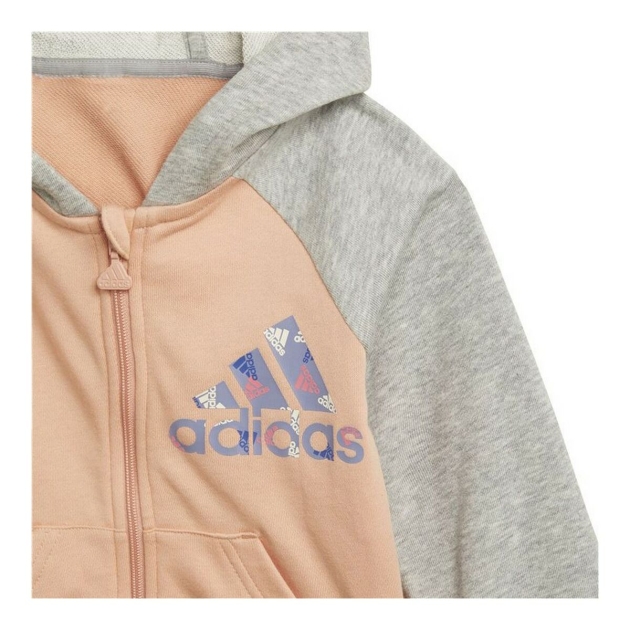 Vaikiškas sportinis kostiumas Adidas Full Zip Blush Lašišos raudonumo spalva