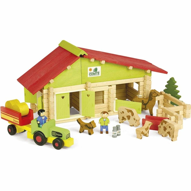 Veiklos rodikliai Jeujura Wooden Farm 140 Dalys Playset