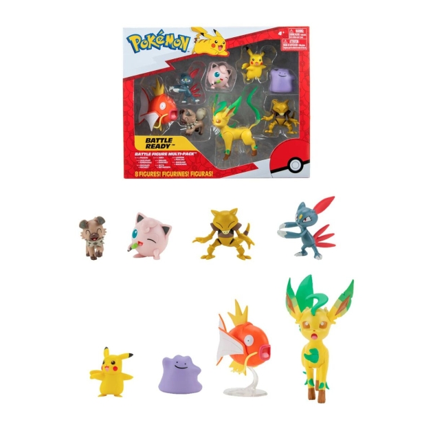 Veiklos rodikliai Pokémon Pikachu, Sneasel, Magikarp, Abra, Rockruff, Ditto, Bayleef Jigglypuff