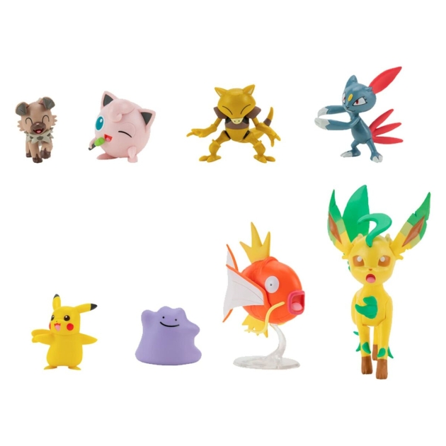 Veiklos rodikliai Pokémon Pikachu, Sneasel, Magikarp, Abra, Rockruff, Ditto, Bayleef Jigglypuff