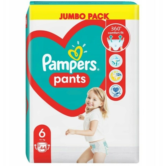 Vienkartinės sauskelnės Pampers +15 kg 6 (44 Unidades)