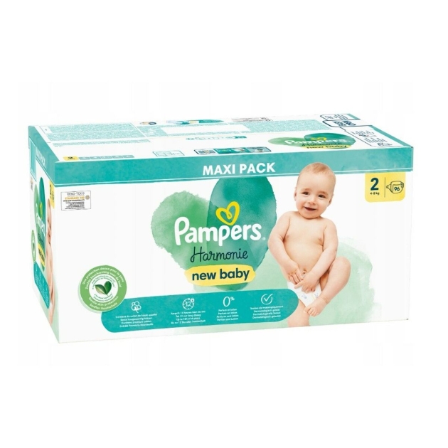 Vienkartinės sauskelnės Pampers Harmonie 4 8 kg 2 (96 vnt.)