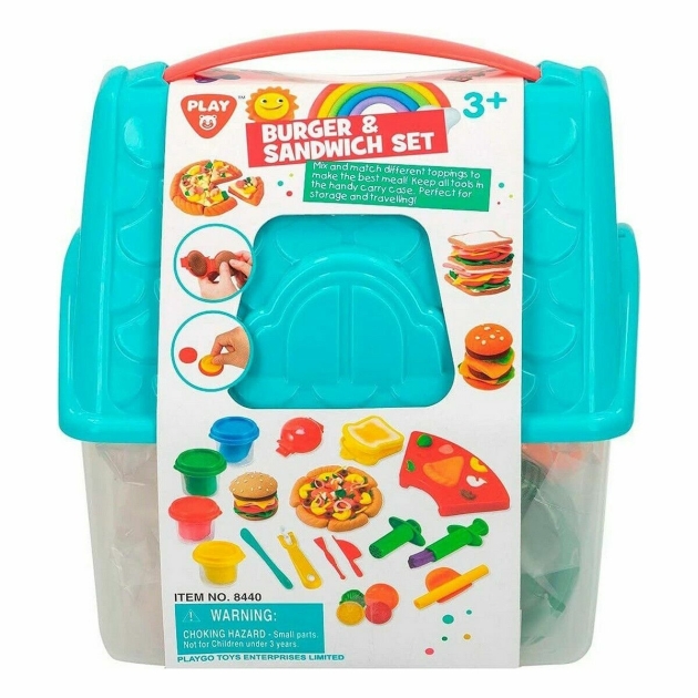 Žaidimas iš plastilino Colorbaby Burger Sandwich Spalvotas (19 Dalys)