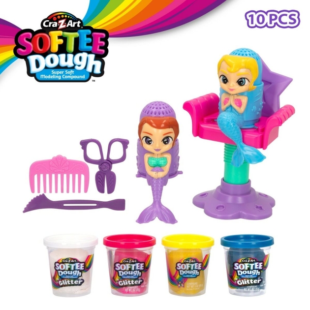 Žaidimas iš plastilino Cra Z Art Softee Dough Plaukai sirenas (4 vnt.)