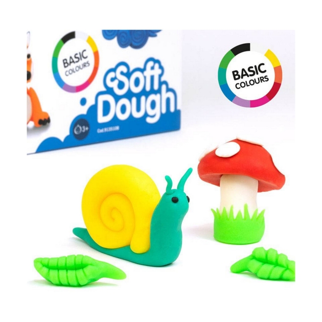 Žaidimas iš plastilino Milan Soft dough 913510B Geltona Mėlyna Spalvotas 85 g Daržovė (10 vnt.)