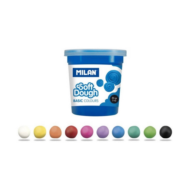 Žaidimas iš plastilino Milan Soft dough 913510B Geltona Mėlyna Spalvotas 85 g Daržovė (10 vnt.)